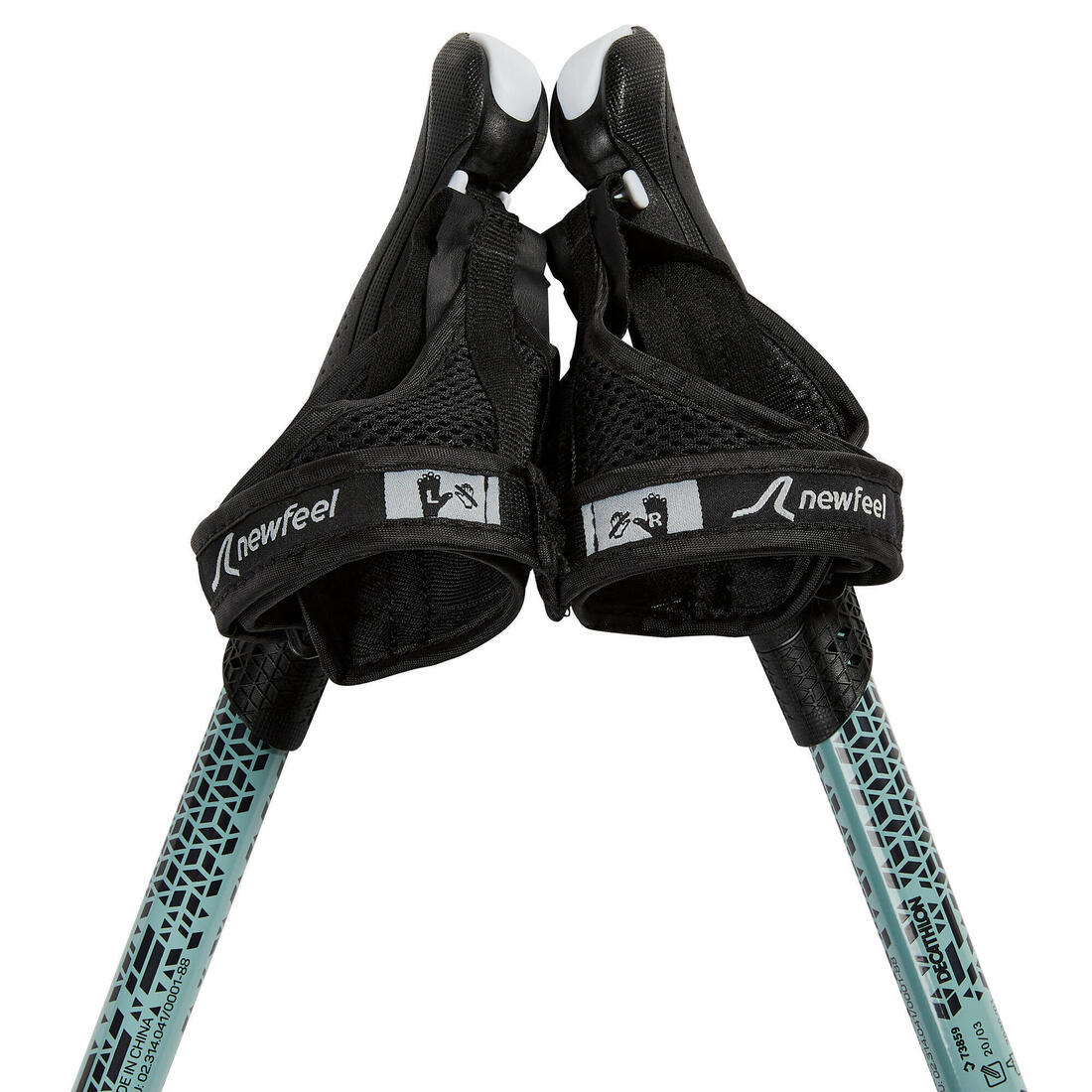 BÂTONS DE MARCHE NORDIQUE TÉLÉSCOPIQUE ALUMINIUM NW P120 NOIR / VERT DE GRIS - Image 7