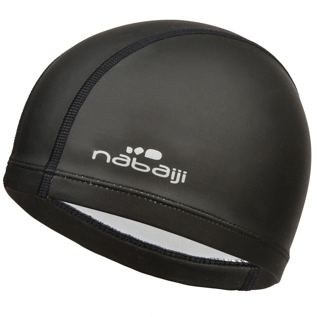 Bonnet de Bain en Maille Enduite - Tissu Uni - Taille L - Noir - Image 5