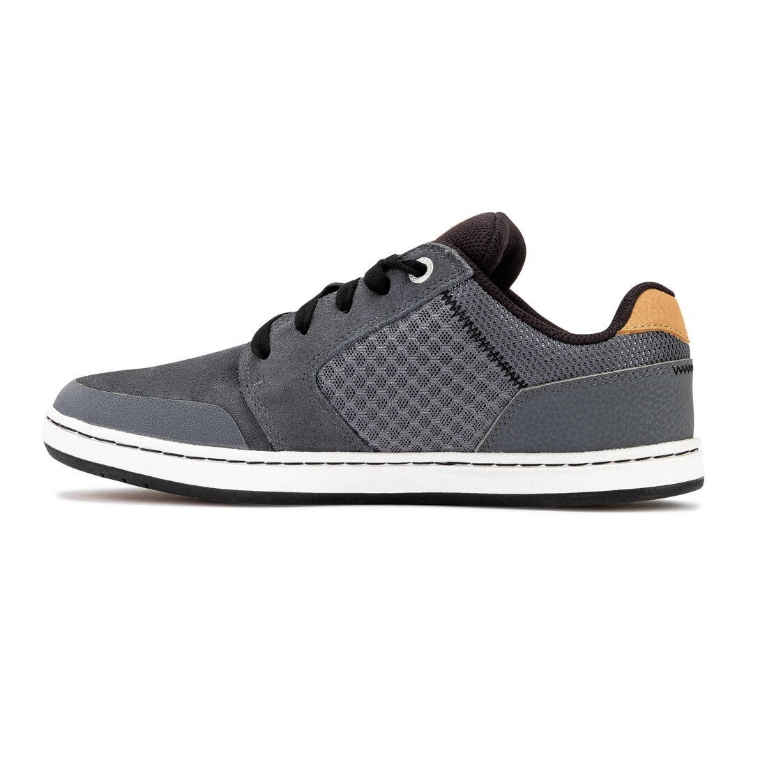 Chaussures basses de skateboard pour enfant CRUSH 500 grise et noire - Image 6