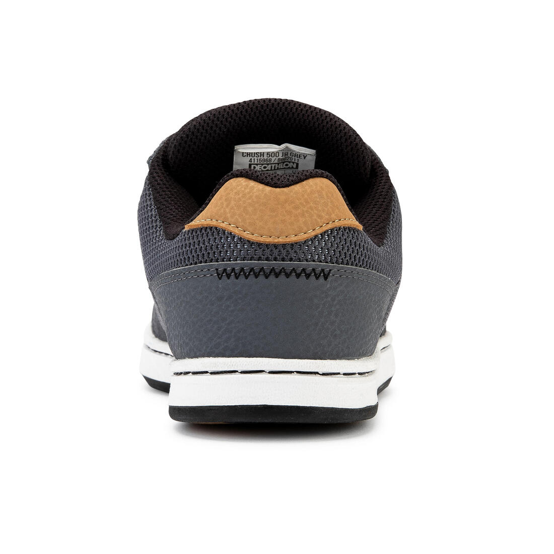 Chaussures basses de skateboard pour enfant CRUSH 500 grise et noire - Image 9