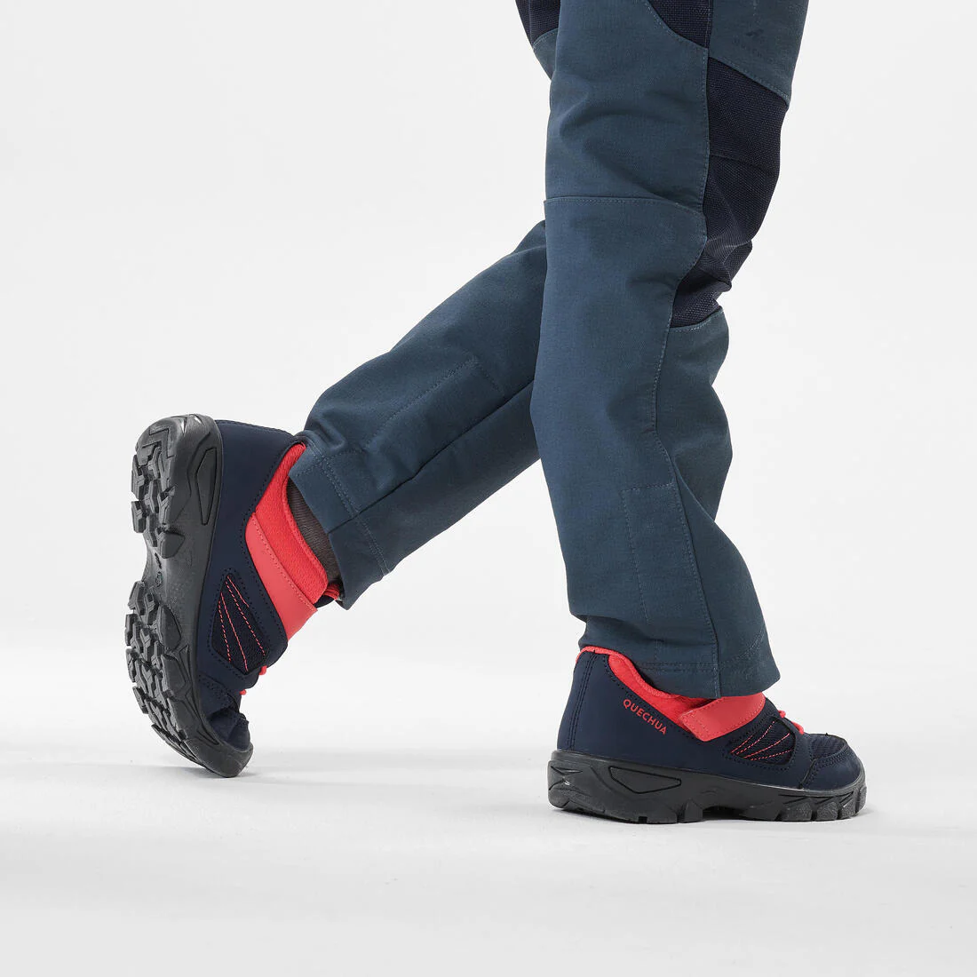 Chaussures de randonnée à scratch 24 au 34 enfant, NH100 rose - Image 6