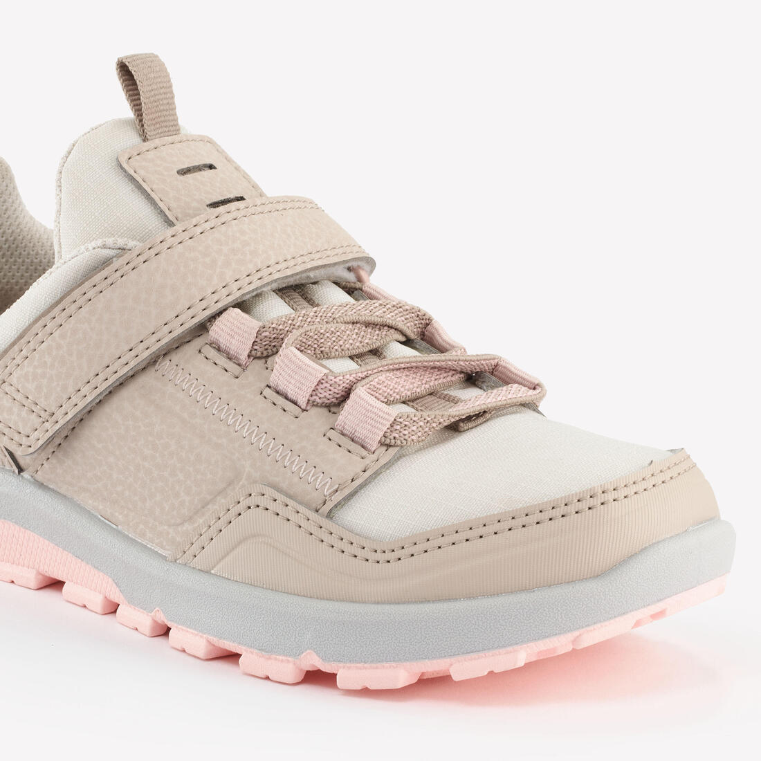 Chaussures de randonnée déperlantes à scratch 28 au 34 enfant, NH500 beige - Image 8