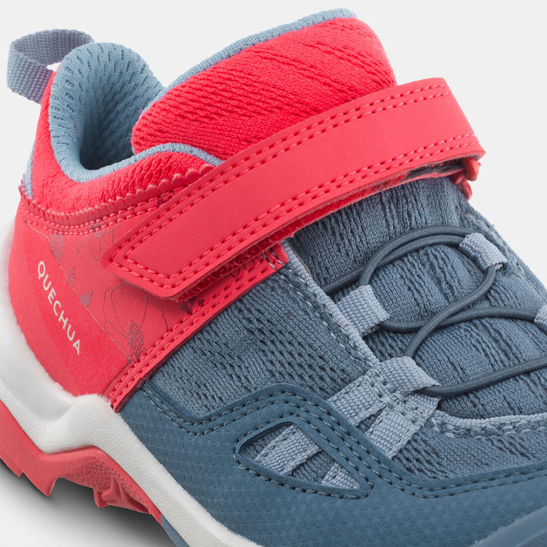 Chaussures de randonnée enfant à scratch Crossrock rose bleue du 24 AU 34 - Image 3