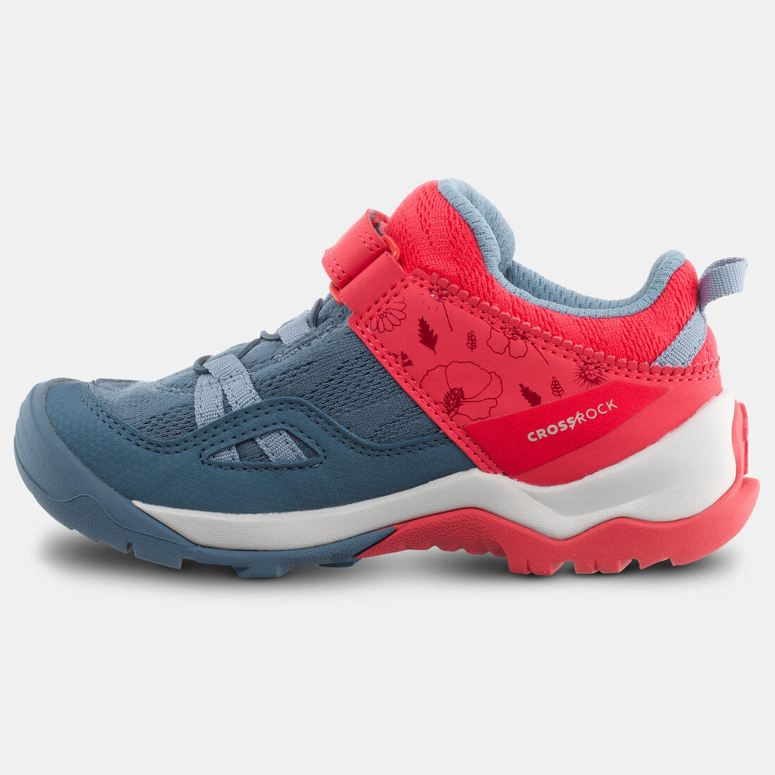 Chaussures de randonnée enfant à scratch Crossrock rose bleue du 24 AU 34 - Image 5