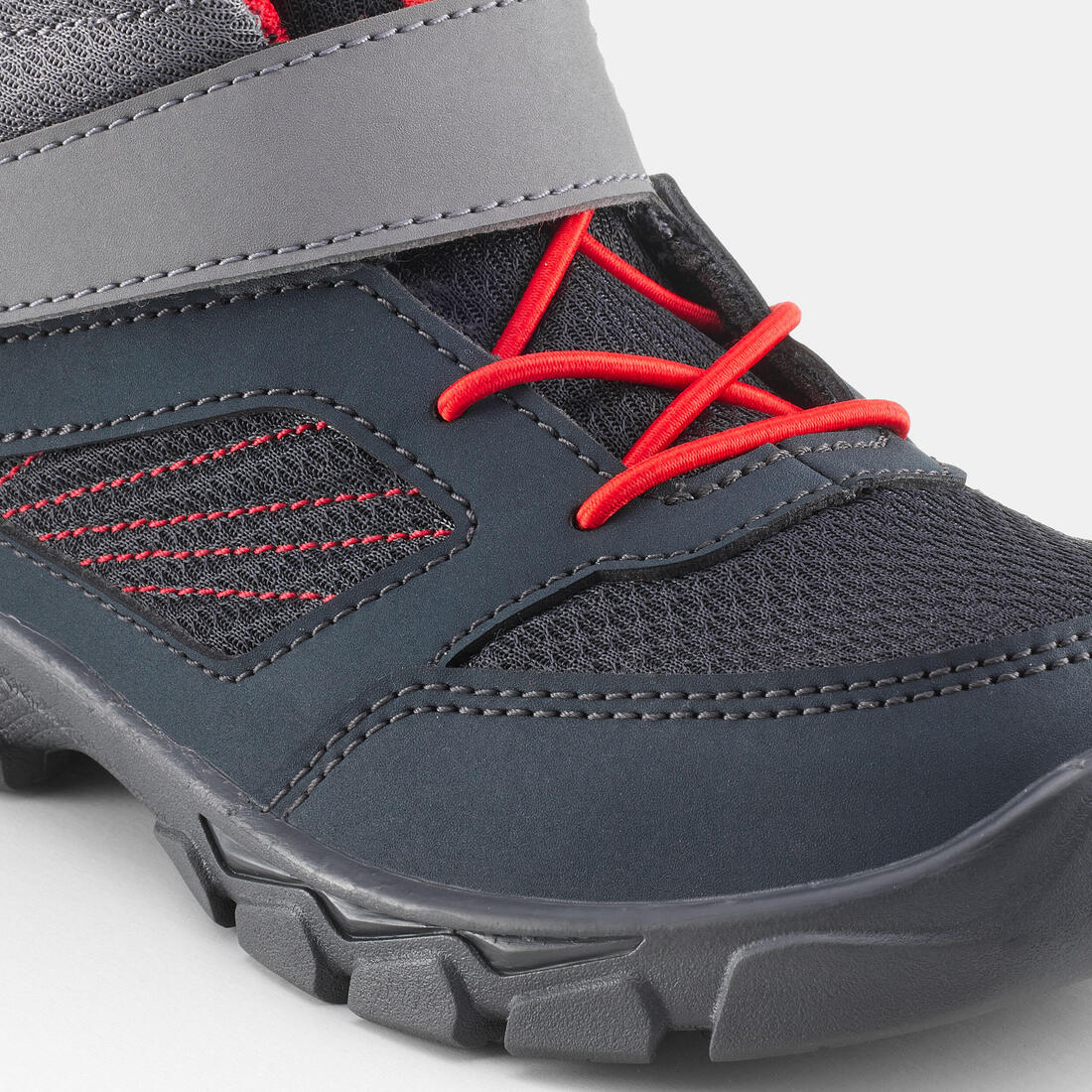 Chaussures de randonnée mid à scratch 24 au 34 enfant, NH100 gris - Image 3