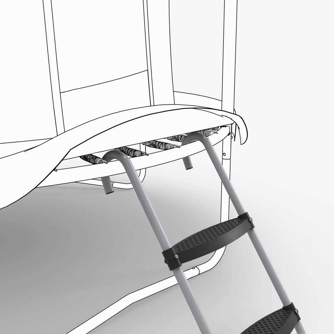 Echelle 2 marches trampolines 240 et 300 - Image 3