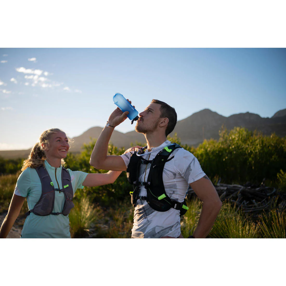 Gourde flasque souple trail running 500 ml bleu - Image 10