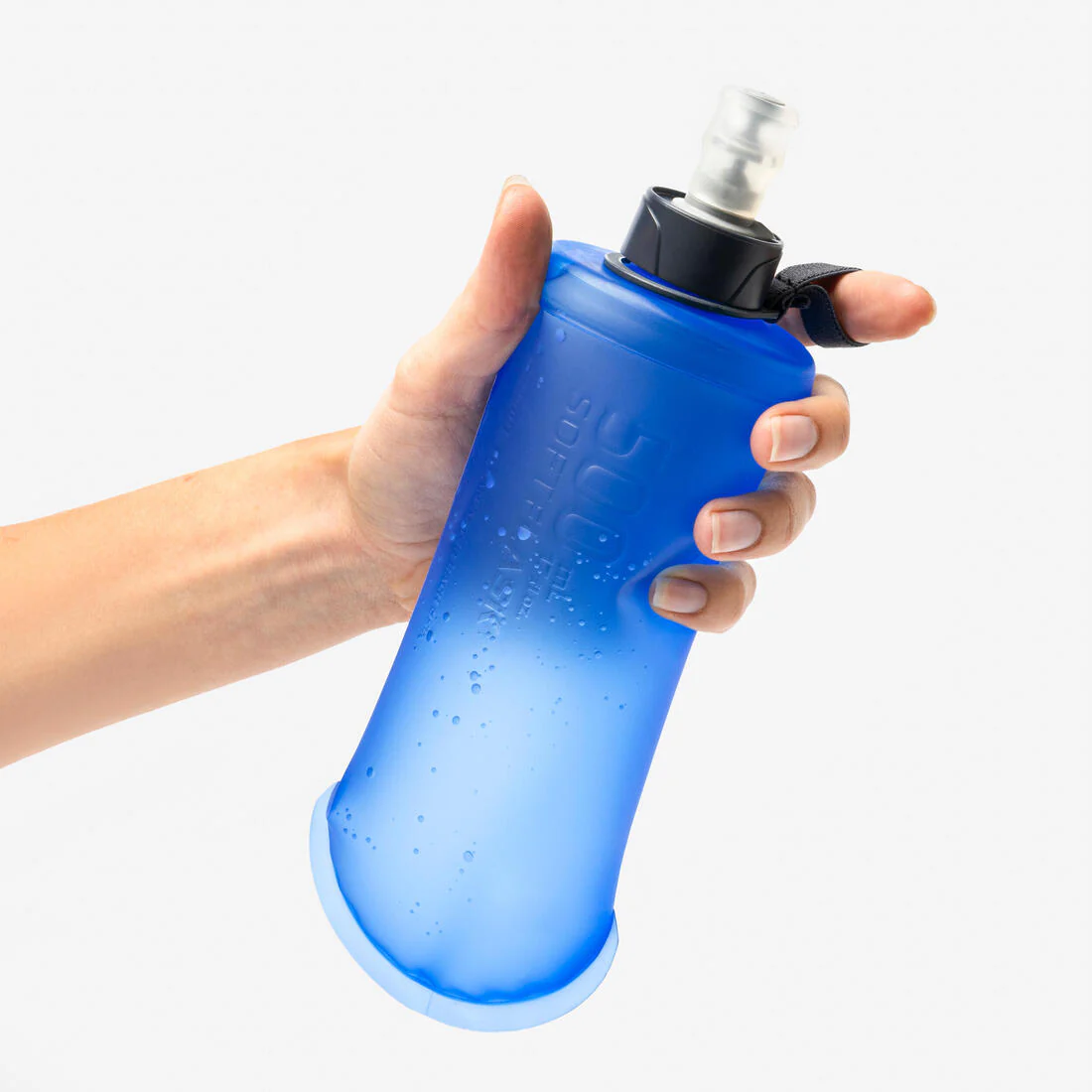 Gourde flasque souple trail running 500 ml bleu - Image 4