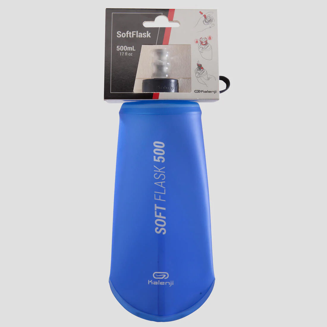 Gourde flasque souple trail running 500 ml bleu - Image 9