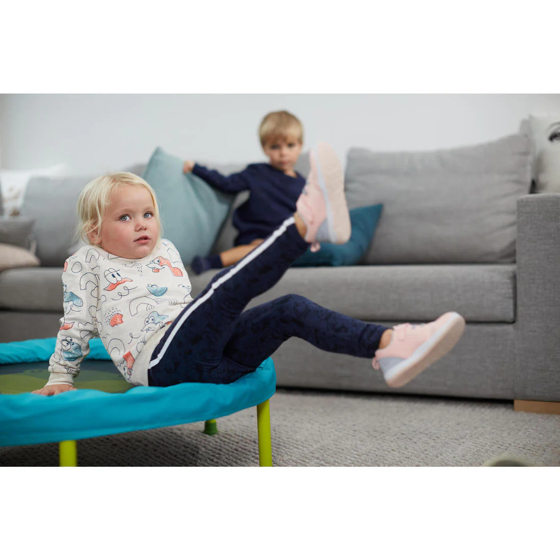 Legging chaud enfant - 120  Bleu avec motifs - Image 5