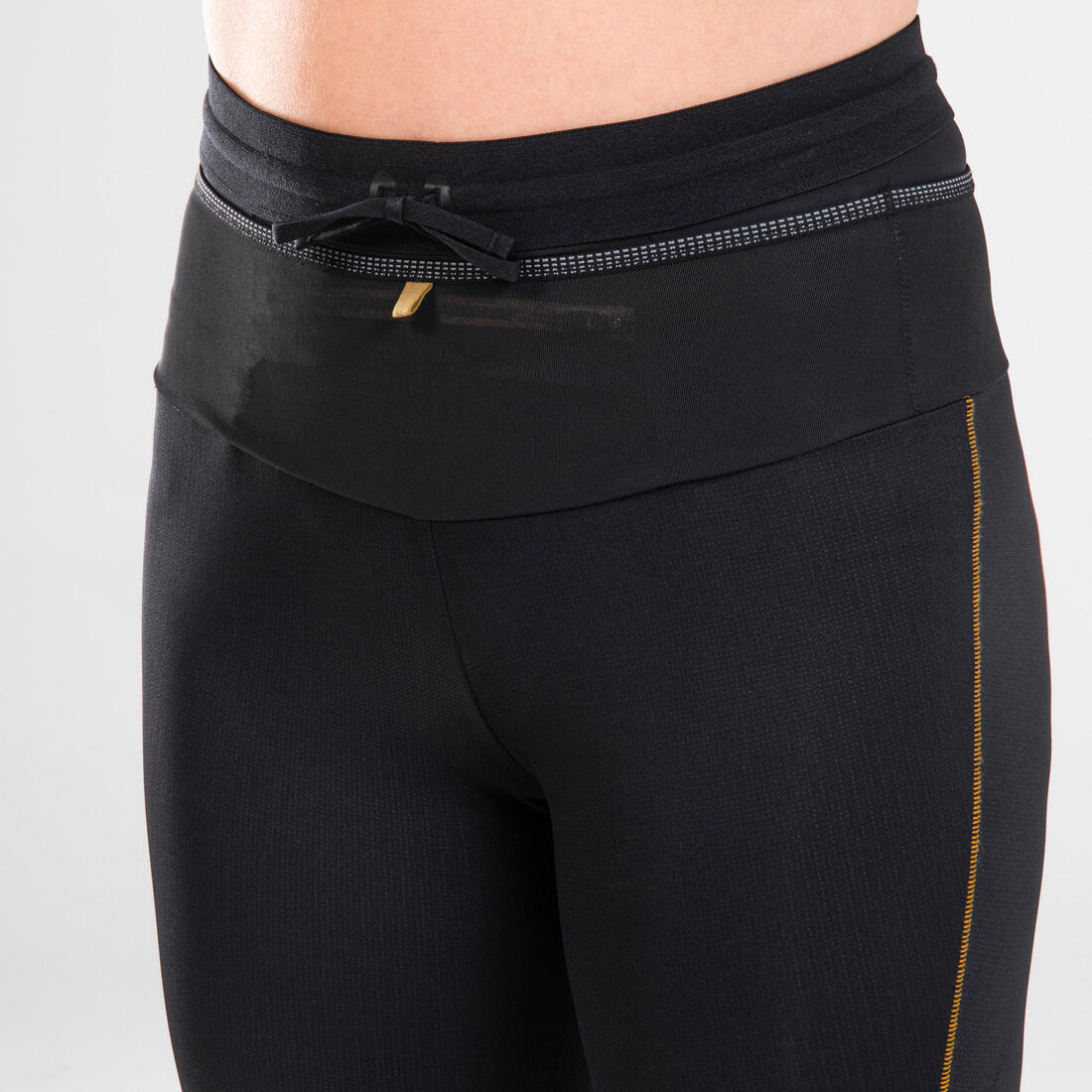 LEGGING DE TRAIL RUNNING 3/4 FEMME EMBOSS NOIR BRONZE - Image 4
