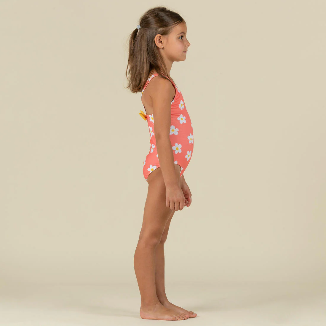 Maillot de bain 1 pièce bébé fille texture gaufré Corail imprimé Fleurs - Image 3