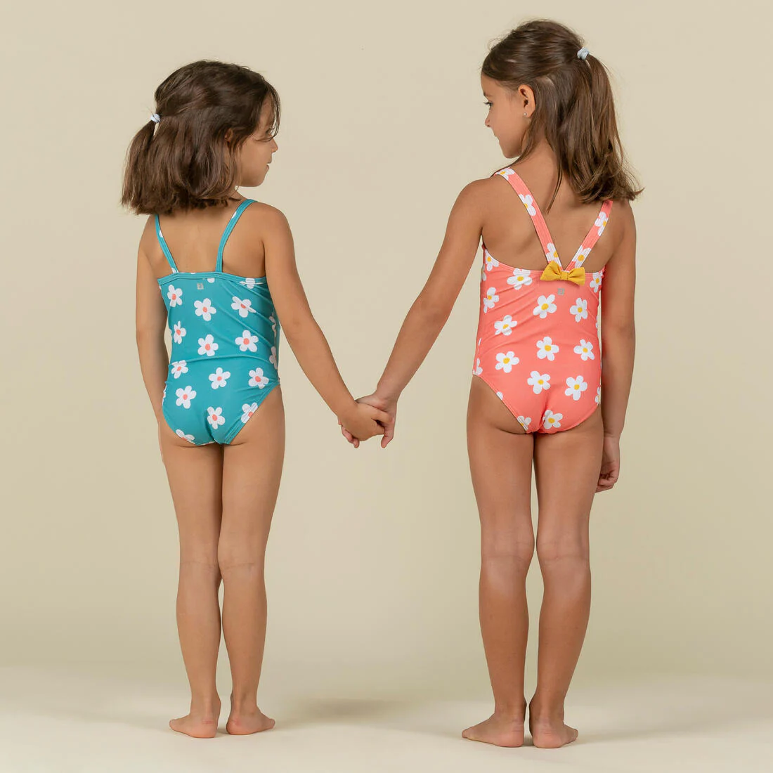 Maillot de bain 1 pièce bébé fille texture gaufré Corail imprimé Fleurs - Image 7