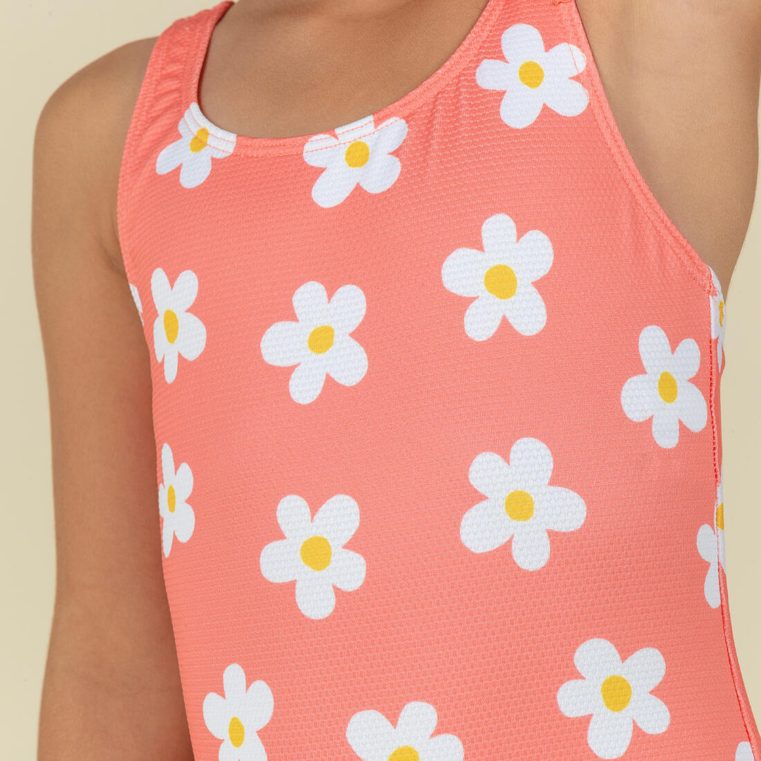 Maillot de bain 1 pièce bébé fille texture gaufré Corail imprimé Fleurs - Image 8