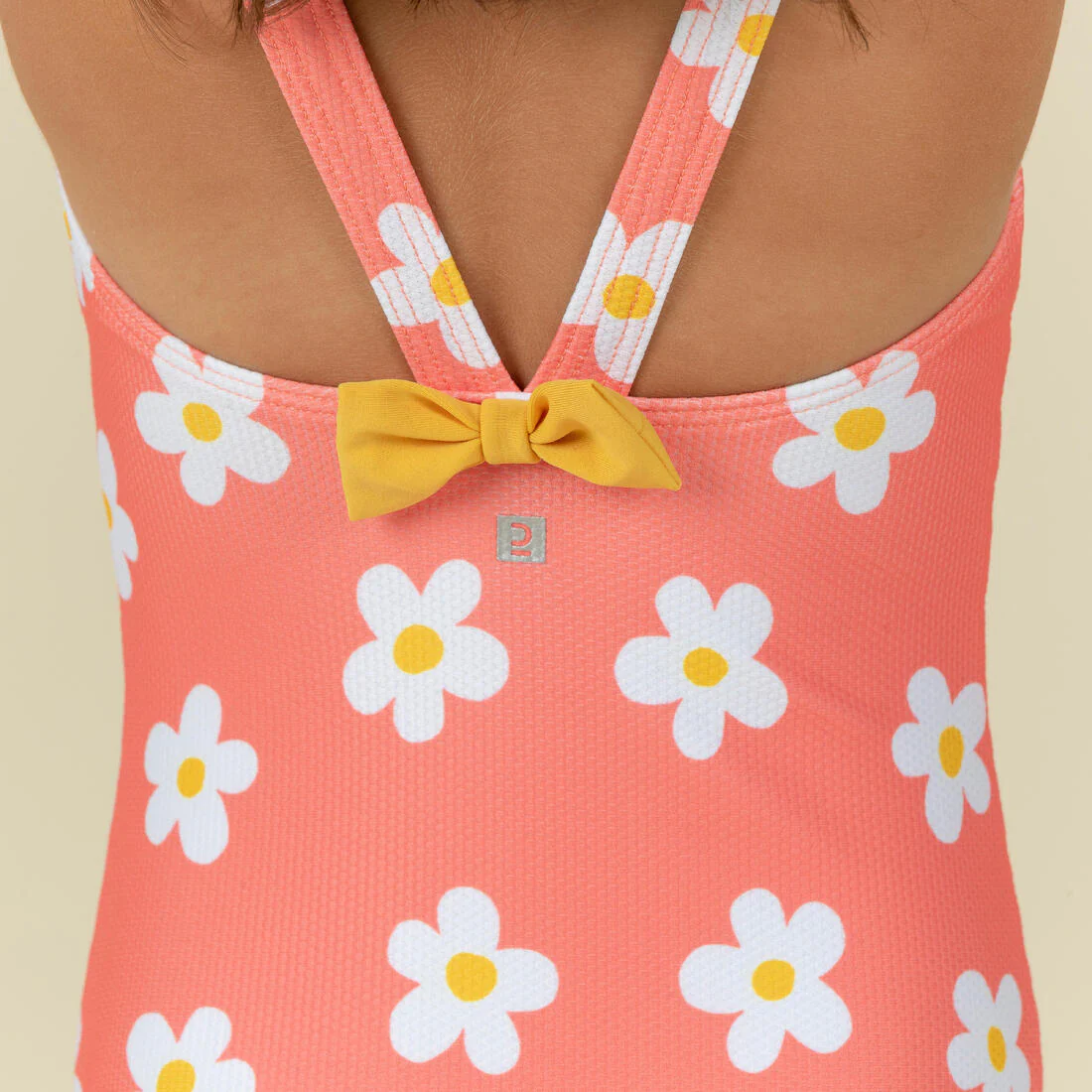 Maillot de bain 1 pièce bébé fille texture gaufré Corail imprimé Fleurs - Image 9