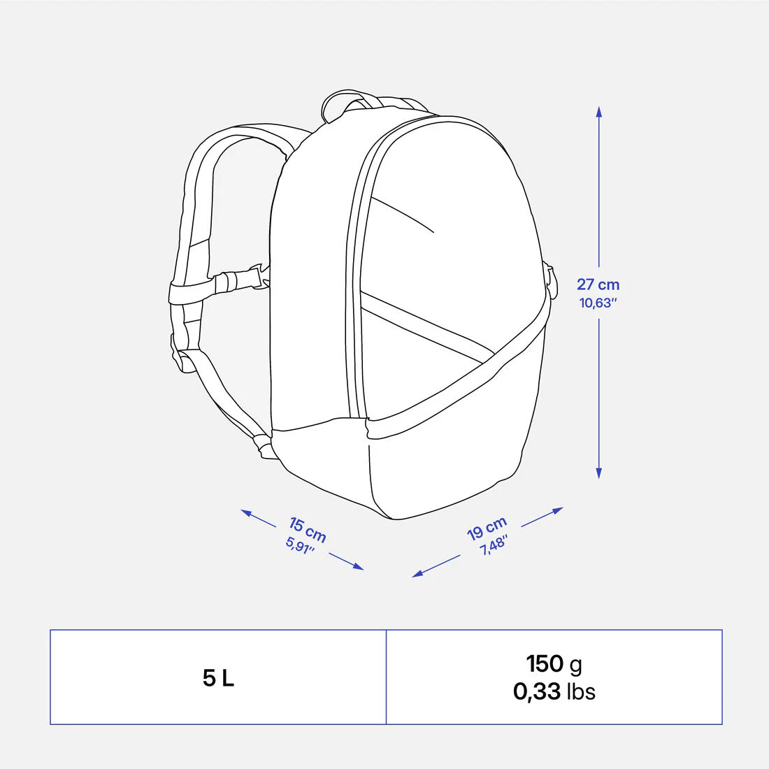 Sac à dos de randonnée 5L 2-5 ans enfant, MH100 - Image 9