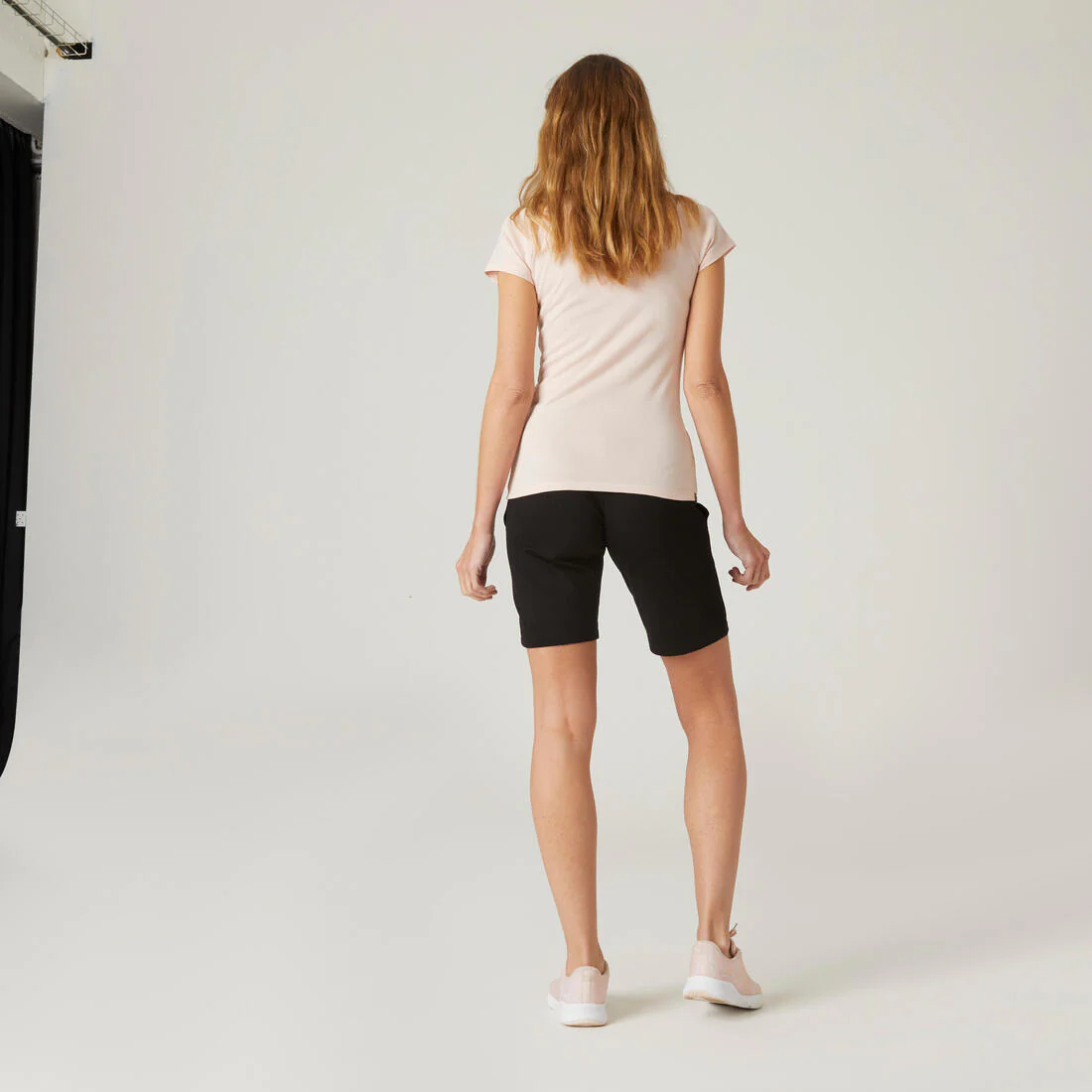 Short droit Fitness Femme avec poches - 500 Noir - Image 3