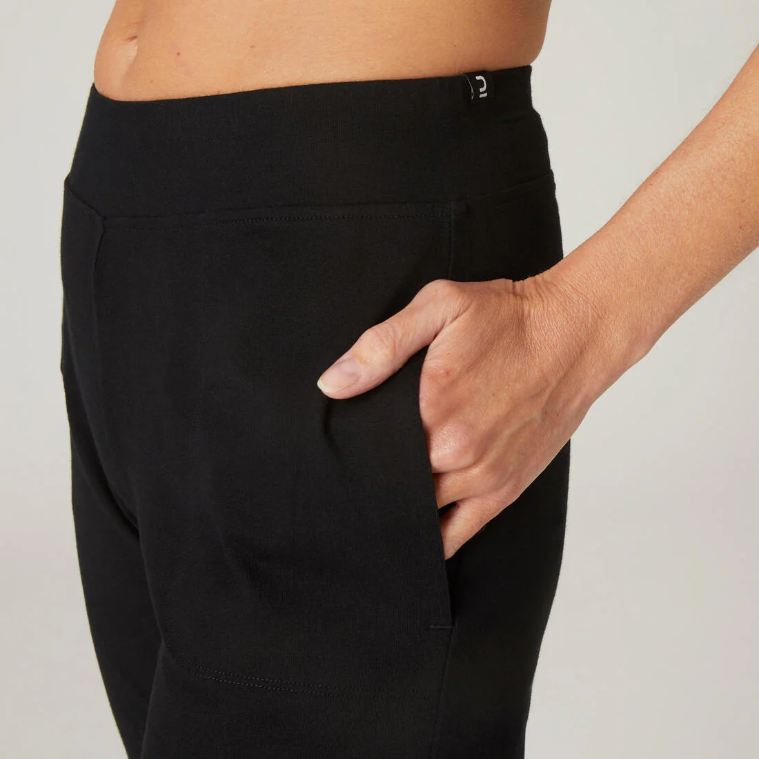 Short droit Fitness Femme avec poches - 500 Noir - Image 4