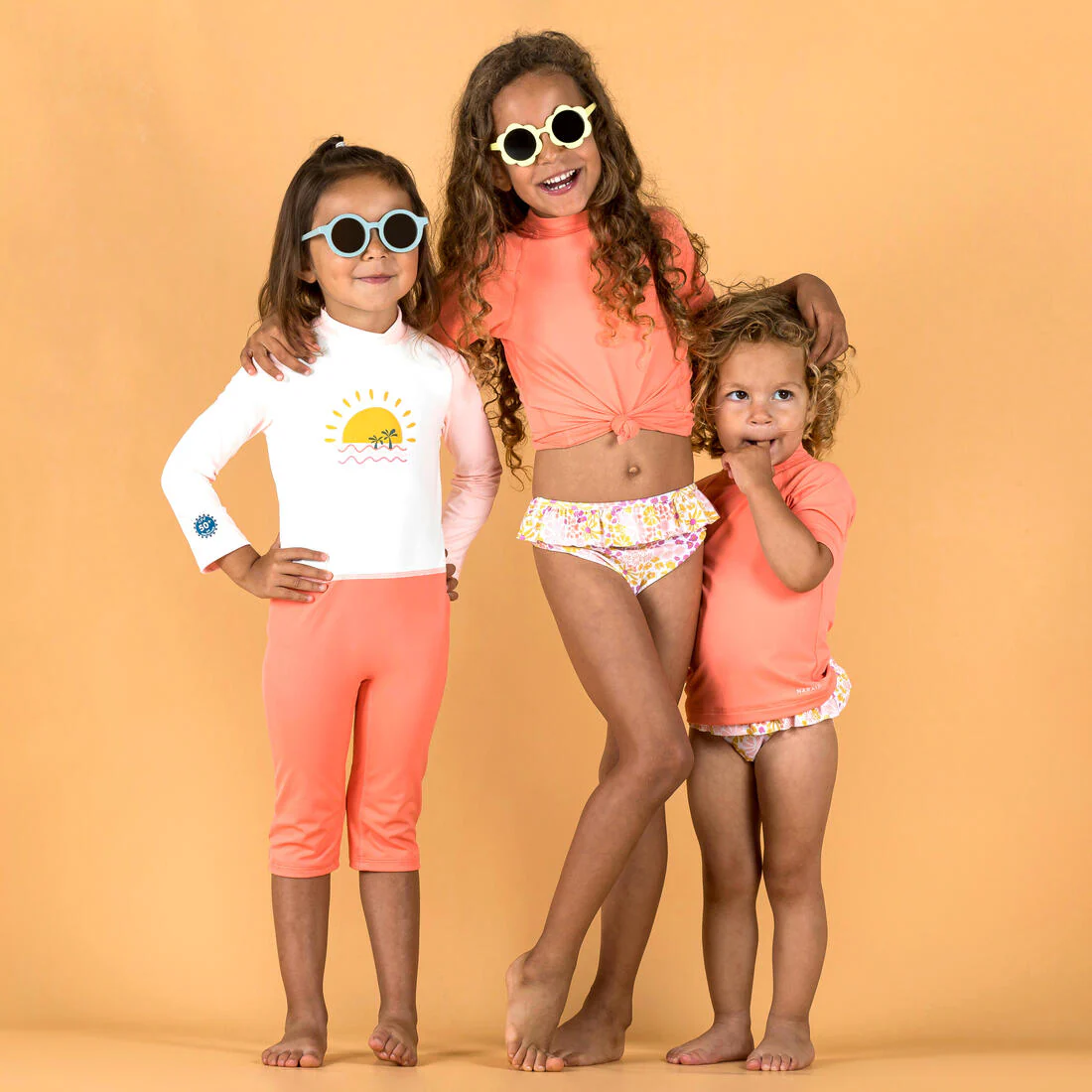 T-shirt anti uv bébé manches courtes corail - Image 10