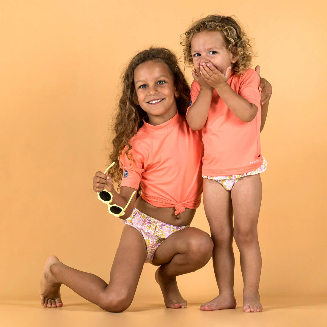 T-shirt anti uv bébé manches courtes corail - Image 12