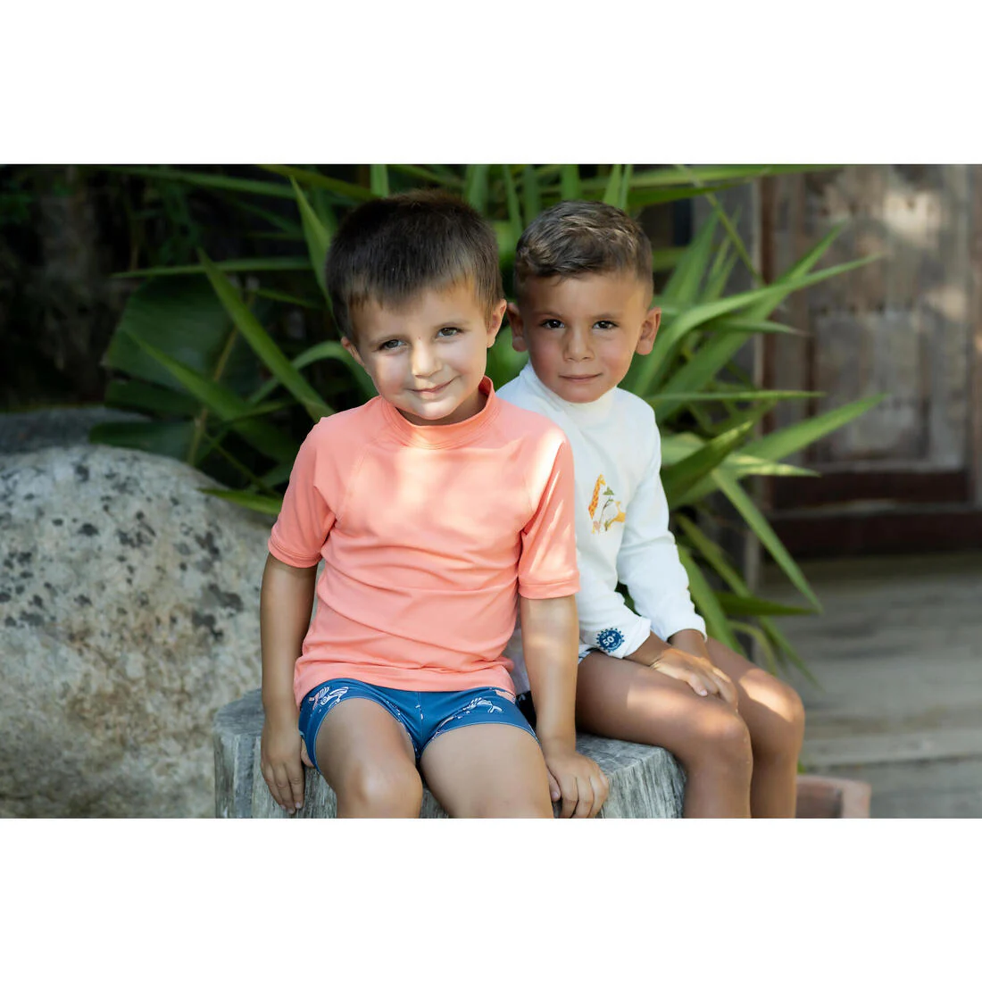 T-shirt anti uv bébé manches courtes corail - Image 26
