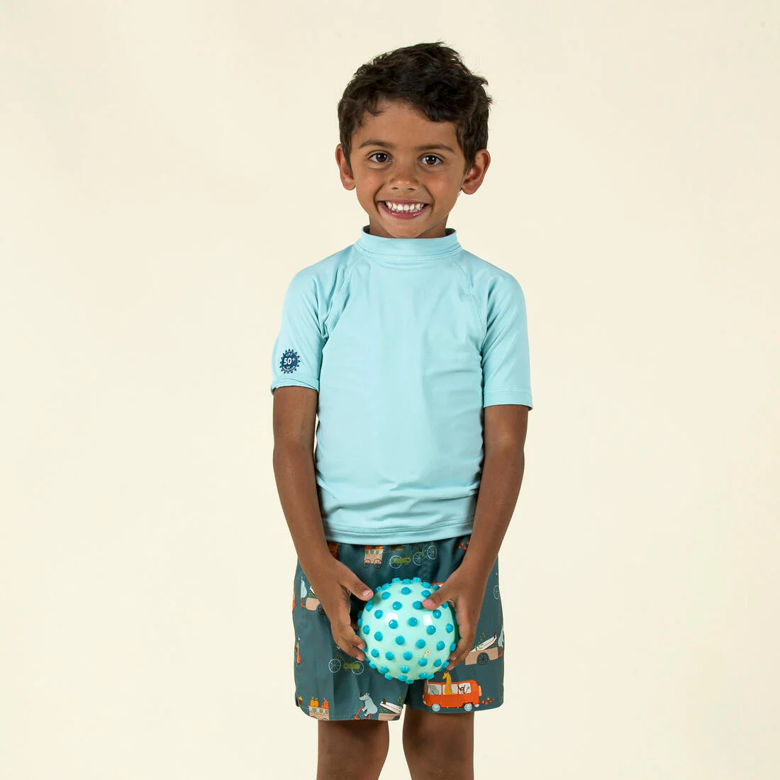 T-shirt anti uv bébé manches courtes corail - Image 3