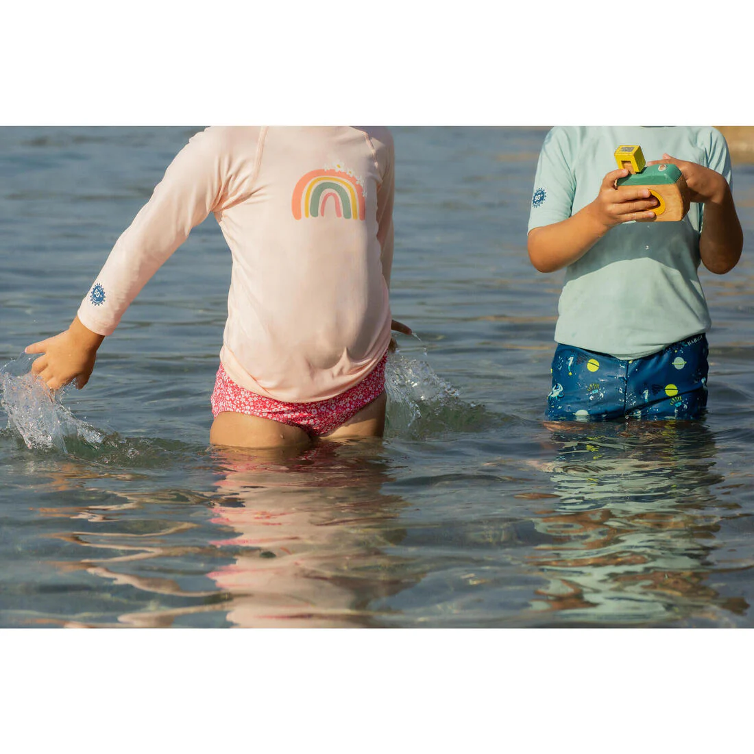 T-shirt anti uv bébé manches courtes corail - Image 31