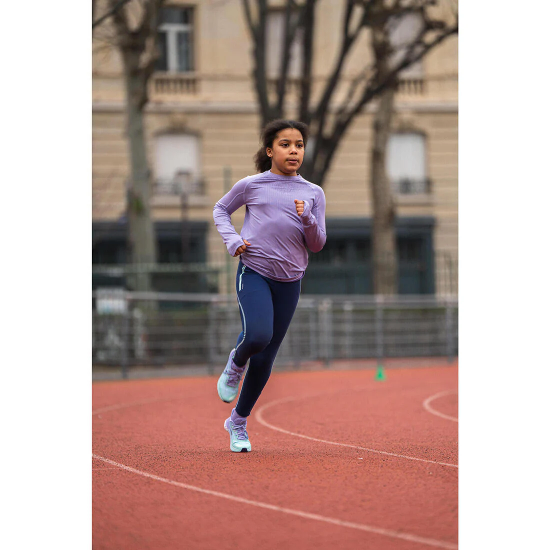 T-shirt manches longues de running Enfant,  KIPRUN SKINCARE marine - Image 7