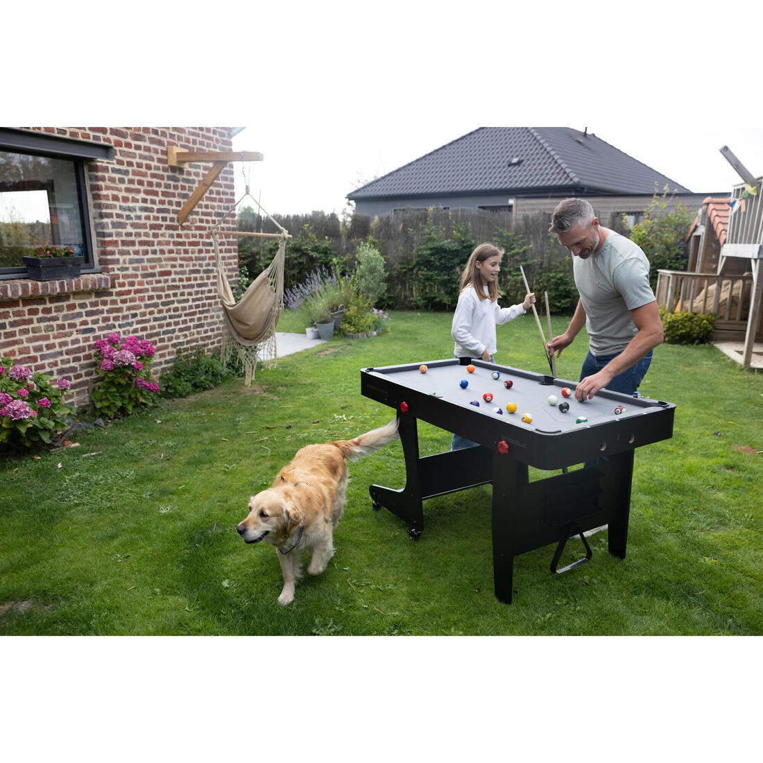 Table de billard pliable américain - BT 500 US tapis gris - Image 25