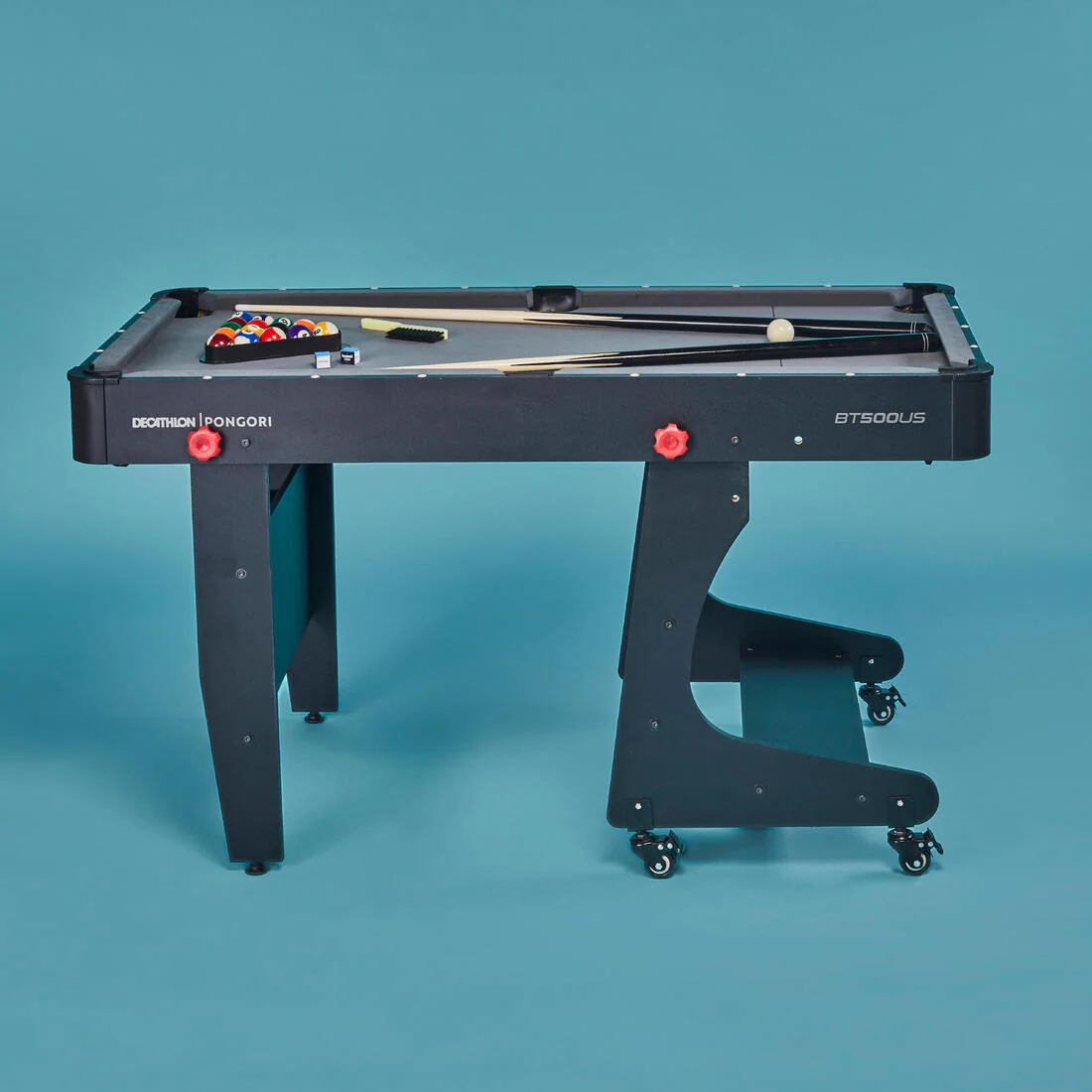Table de billard pliable américain - BT 500 US tapis gris - Image 3